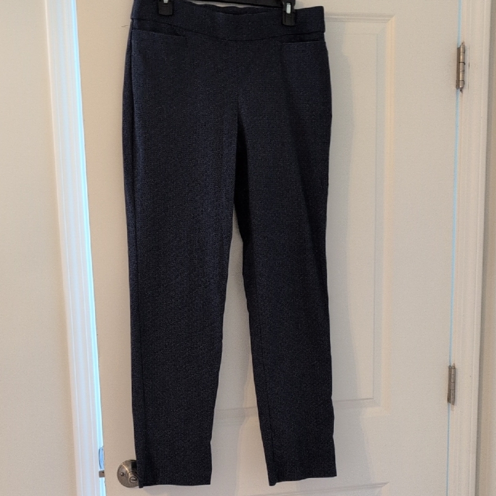 Liz Claiborne Dark Blue Patterned Pants